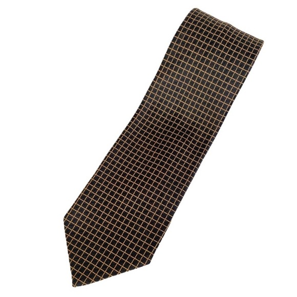 Boss Hugo Boss Windowpane 100% Silk Tie - Picture 1 of 4